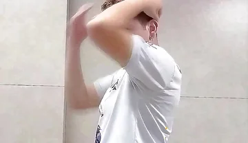 I Almost Got Caught by the Security Guard Exposing Myself in the Public Restroom.