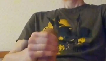 A skinny Guy Shoots a Huge Portion of Sperm and gets a Strong Orgasm