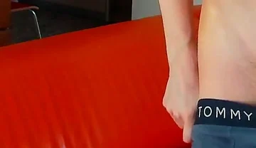 This Huge Dick Doesn't Fit in Evgeny Twink Boxers