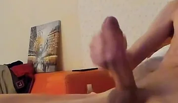 Young gay cums profusely