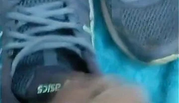 Fuck and Cum in Asics of My Wife