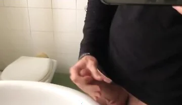 Teen 18+ Playing With Lube On His Big Thick Uncut Dick