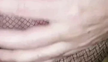 Dani Cums Big in Sexy Black Fishnet