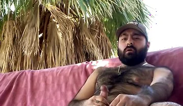 Pup Major Smoking And Jerking Off In Public