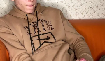 Edgy Twink Squeezes Balls Intense Squirt Out