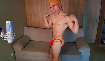 A Handsome Russian Guy Showing off His Muscles and Ass