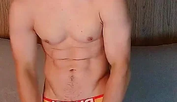 A Handsome Russian Guy Showing off His Muscles and Ass