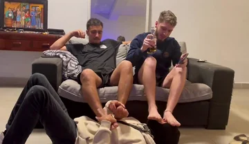 Smoking feet latino master spitting