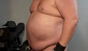 Muscle Chub Bear Working Out