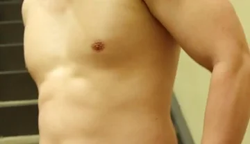 Jerk off by the Stairs at the Gym