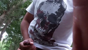 Forest POV: Alone in Underwear Getting Hard Outdoors