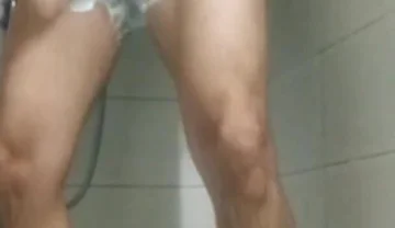 Shaving Cock and Asshole in The Shower