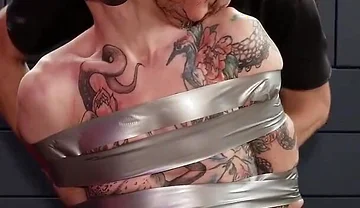 Nicky Tape Bondage in Rotate Table Sony