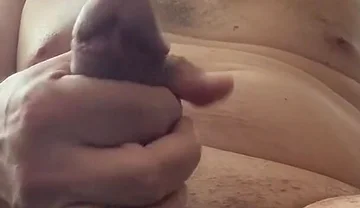 Fit Old Man Masturbating After Workout