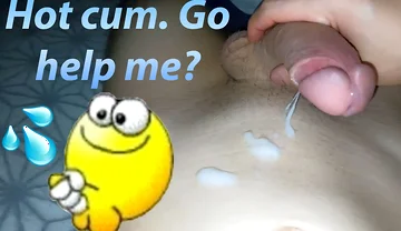 Hot and Passionate Jerking off, a Lot of Sperm. He Finished Sweetly and with Moans