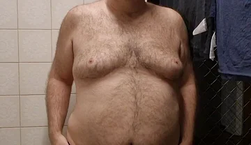 Chubby Daddy Bear Get Naked in the Laundry Room