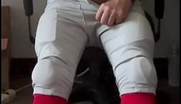 Jockdad87 Jerks and Shoots a Load in His Football Uniform