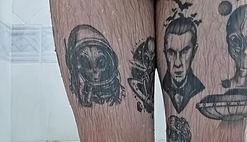 Chubby Was Caught Jerking off in the Shower