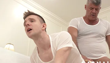 Dillon Stone, Reese Rideout And Serg Shepard In Sexy Twink Barebacked By Hung Suited Dilf