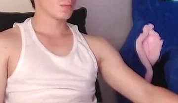 Big Young Latino Masturbates Over Pants