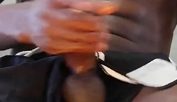 Stroking My Big Black Cock Loud Moaning Orgasms