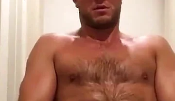 Having a Sweaty Oiled up Solo Session in the Hallway.