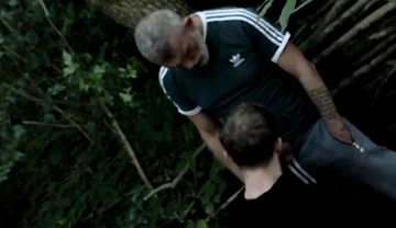 Twink Caught in the Woods Sucking Big Cock Grandpa
