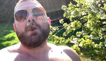 Smoking My Cigar Outdoors in the Summer Heat