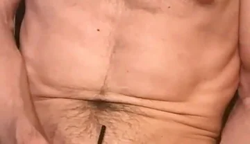 See My Abs and Grown Chest Flex with Rhythm of My Knee Jerking.