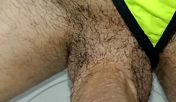 Big Hairy Cock, Masturbates in Public Bathroom I Almost Got Caught,hairy Gay