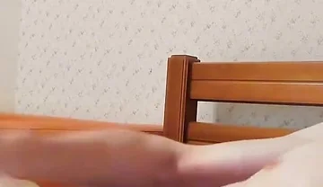 I masturbate lying on the couch in sneakers