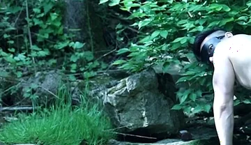 Flexing by the Waterfall, Trying to Sneak a Little Private Moment…