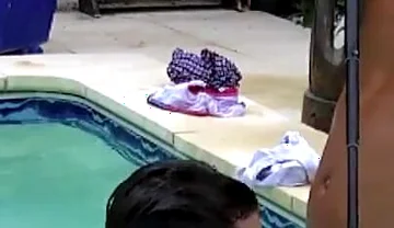 Twink fucked in the swimming pool by older for fun