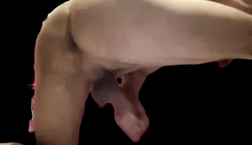 Masturbating with His Back Turned.