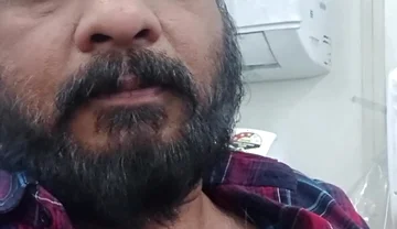 Shy Stepfather Showing His Boobs on Video Call