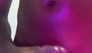 Stroking My Big Black Cock Massive Cumshot