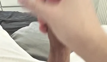 Chilled-out Wank in White Thermals While Watching Porn