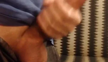 Huge Hands Free Cumshot by Big Cock Guy
