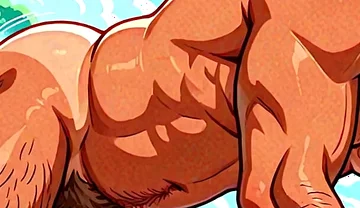 Naked Men at the Lake Digital Art