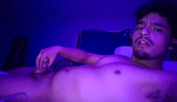 Jerking My Uncut Cock While Inflating My Belly