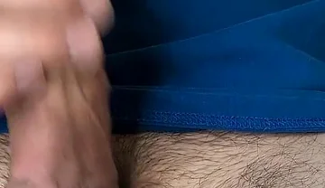 Big Uncut Cock with Full Bouncy Balls Milked