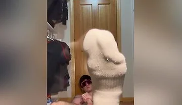 White Socks Jock Jerk Finger