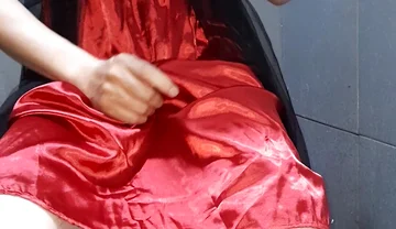 Cum Inside Satin Silk Lining From Beautiful Dress