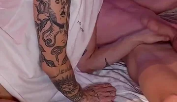 Tent Night: Quietly Licked Through Underwear, Pulled Cock Out and Sucked. Suddenly Woke up - and Fucked Till Creampie Inside