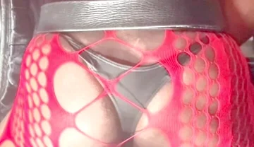 Trashy Hooker Thigh Boots & Xxl Butt Revealing Bodysuit Toy and Unloading Filth