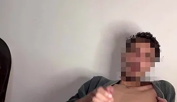 Arab Man Jerks off His Big Cock After Shower