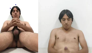 Hairy Latino Man Tries on 2 Angle Masturbation