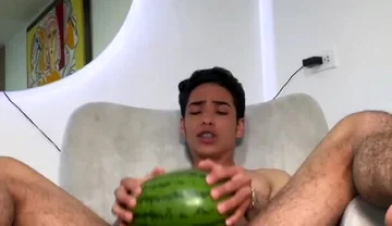 Fucking Watermelon and Creampie