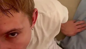 Cute Guy Sucks a Big Cock and Takes It in the Ass, Fucked and Cummed