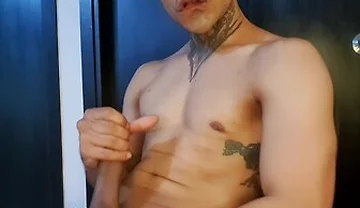 Srefano Everett Jerking Off Hard Cock With Stefano Everett